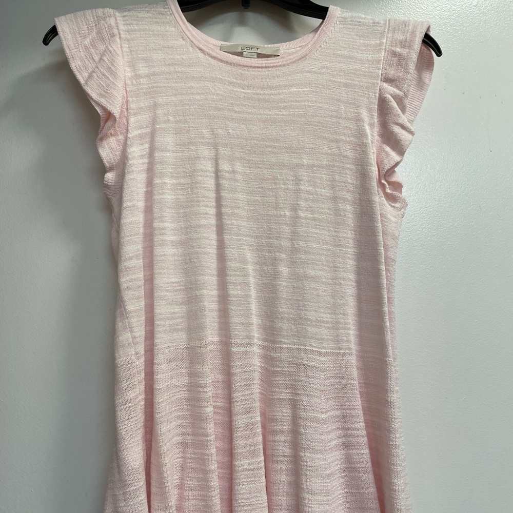 NWOT Loft Flutter Sleeve Top
